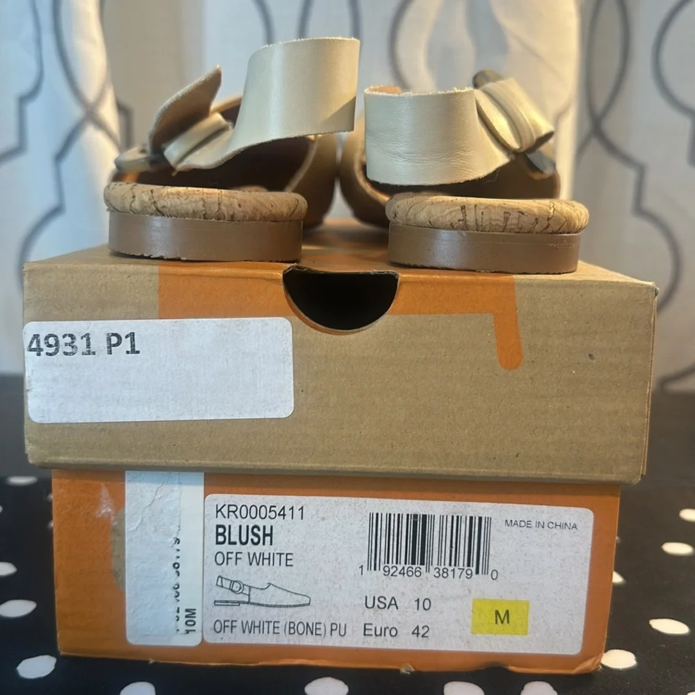 KORKS Womens Blush off white Comfort Slingback Flat - Picture 5 of 5